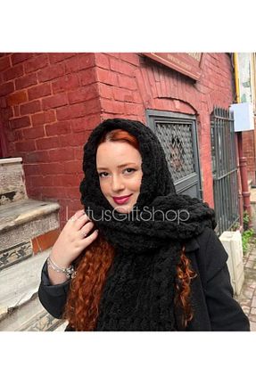 شال گردن مشکی زنانه نخ AidaAstrid - کد 853108291