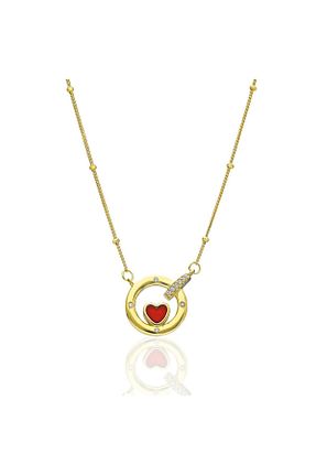 گردنبند نقره طلائی زنانه 925 عیار NEVAM - کد 838715217