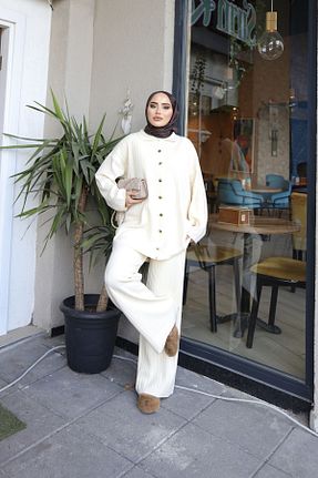ست بالاتنه و پائین تنه نباتی زنانه تریکو tumabutik - کد 764057513