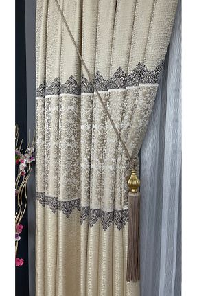 پرده زمینه بژ پلی استر GLOMAR - کد 853129247