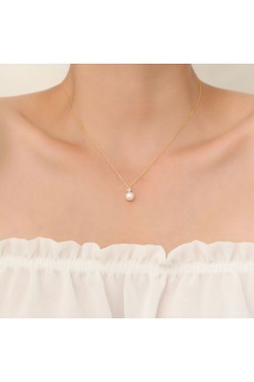 گردنبند جواهر صورتی زنانه مروارید passion silver - کد 321274525