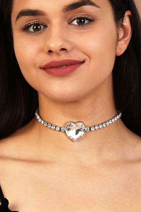 گردنبند جواهر زنانه روکش نقره Furtek Aksesuar - کد 460775187