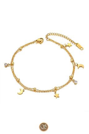 خلخال جواهر طلائی زنانه FASHİON JEWELRY - کد 853094059
