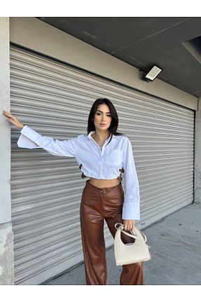 پیراهن سفید زنانه Boyfriend Nessia - کد 818399611
