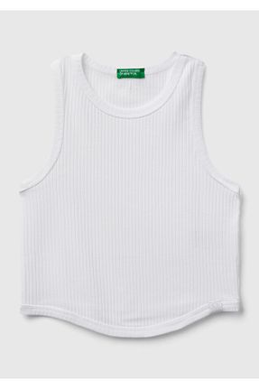 تیشرت سفید بچه گانه کراپ United Colors of Benetton - کد 853638023