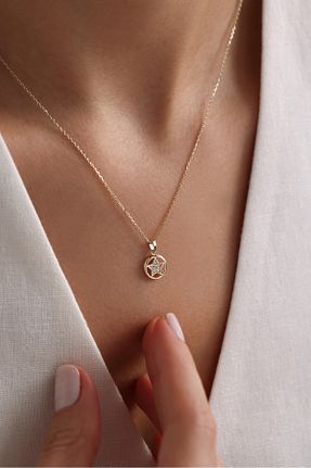 گردنبند طلا طلائی زنانه 14 عیار Gianfranco - کد 853366459
