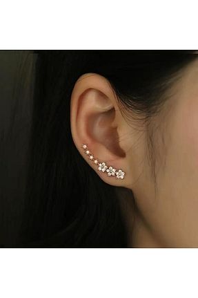 گوشواره جواهر صورتی زیرکن passion silver - کد 844625931