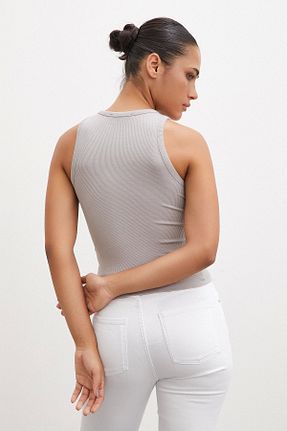 بادی طوسی زنانه یقه دوچرخه Never more - کد 853377982