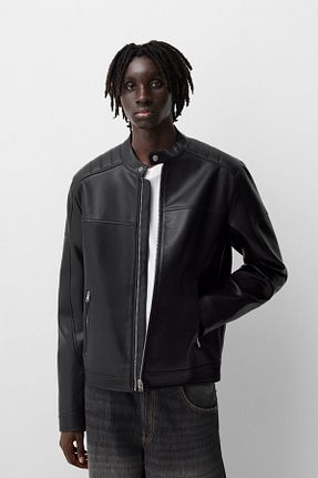 کت مشکی مردانه Relaxed Bershka - کد 853386805