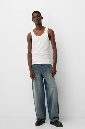 شلوار جین سبز مردانه رگولار Bershka - کد 853387030