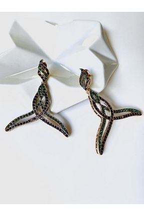 گوشواره جواهر سبز شیشه SOFIAS ZOO - کد 153357684