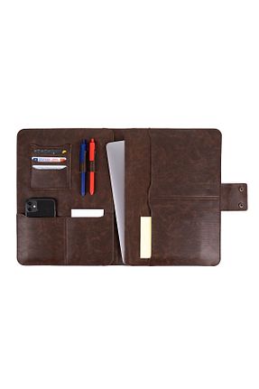 کیف لپ تاپ و مدارک قهوه ای زنانه چرم مصنوعی mussen - کد 841681422