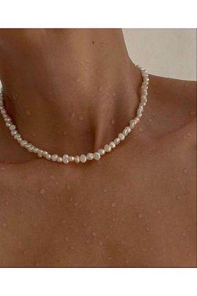 گردنبند مروارید رنگی مروارید فرهنگی Mj Butik - کد 701999244