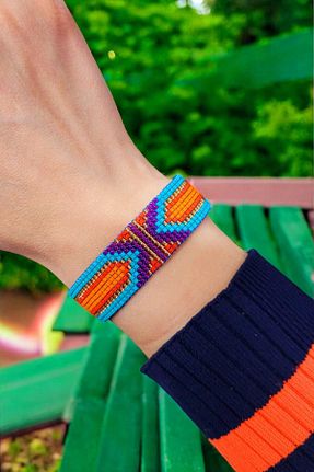 دستبند جواهر نارنجی زنانه منجق Atölye - کد 853267868