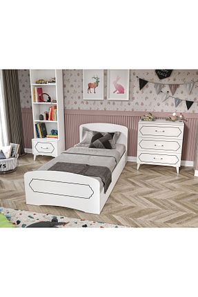 ست اتاق نوجوان سفید MDF KZNMOB HOME - کد 853473778