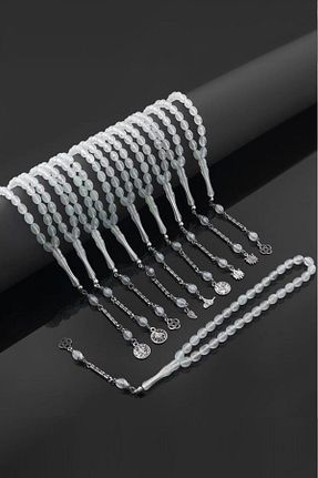 تسبیح سفید سنگ طبیعی TESBİH ADAM - کد 849603935