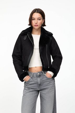کت مشکی زنانه Comfort Pull & Bear - کد 853647448