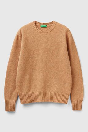 پلیور بژ زنانه ساده United Colors of Benetton - کد 800179541