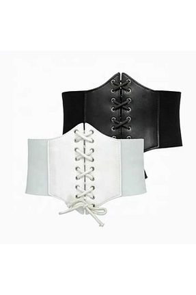 کمربند سفید زنانه چرم مصنوعی modaes butik - کد 853542075