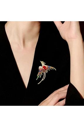 سنجاق سینه طلائی زنانه فلزی ESJ - کد 794992253