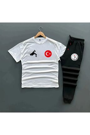 ست بالاتنه و پائین تنه سفید زنانه بافتنی CONSTRAİN - کد 853555371