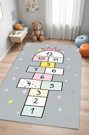 فرش طوسی زیره ضد لغزش Noble Halı - کد 829723416