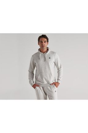 سوئیشرت طوسی مردانه ساده Benetton - کد 827316180