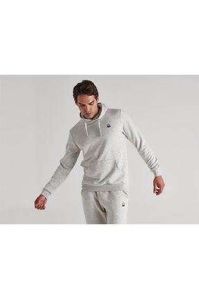 سوئیشرت طوسی مردانه ساده Benetton - کد 827316180