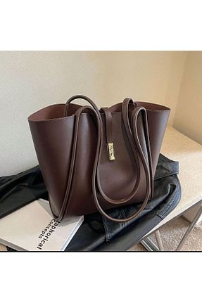 کیف دوشی قهوه ای زنانه چرم مصنوعی Katusa - کد 827803633