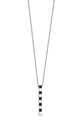 گردنبند طلا سفید زنانه 14 عیار Piano Jewellery - کد 107117804