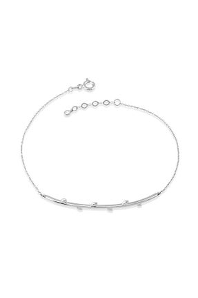 دستبند طلا سفید زنانه 14 عیار Piano Jewellery - کد 105002859