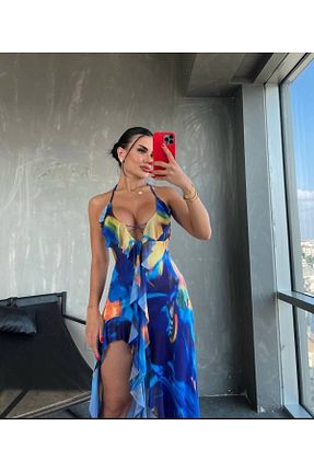 لباس آبی زنانه بافتنی Love Fab - کد 837855502
