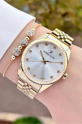 ساعت مچی طلائی زنانه 36-40 میلی متر Daniel Klein - کد 263506514