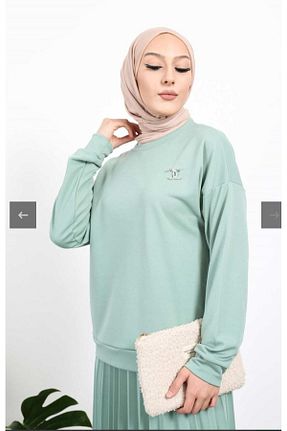 ست بالاتنه و پائین تنه سبز زنانه بافتنی DHDmoda - کد 853663987