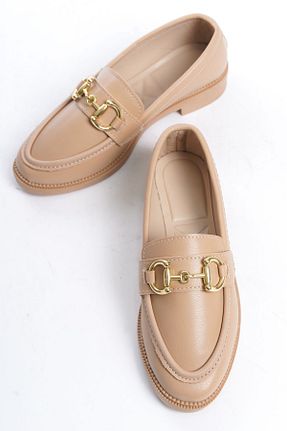 کفش لوفر بژ زنانه چرم مصنوعی Entella Store - کد 796284653