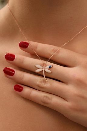 گردنبند نقره طلائی زنانه 925 عیار Genel Markalar - کد 728909113
