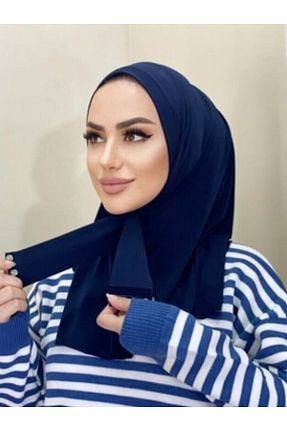 شال سرمه ای زنانه پنبه ای Organic Scarfs - کد 379322838