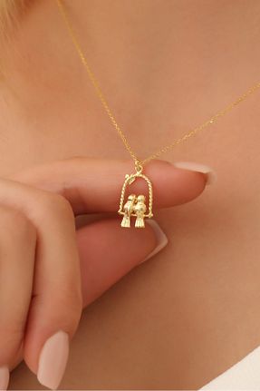 گردنبند نقره طلائی زنانه 925 عیار Nox Jewelry - کد 853449832