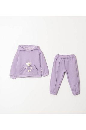 ست بالاتنه و پائین تنه بنفش بچه گانه بافت Tuffy Kids - کد 853466562