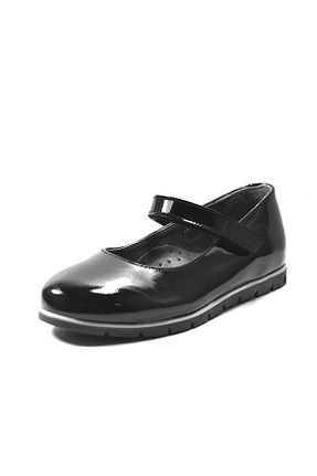 بابت مشکی بچه گانه چرم لاکی Onlo Ayakkabı - کد 853367842