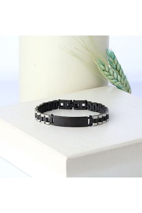 دستبند استیل (فولاد) مشکی مردانه استیل (فولاد) AKSESUARIM - کد 853332869