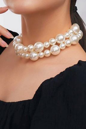 گردنبند جواهر قهوه ای زنانه اکریلیک PETEK AKSESUAR - کد 817197402