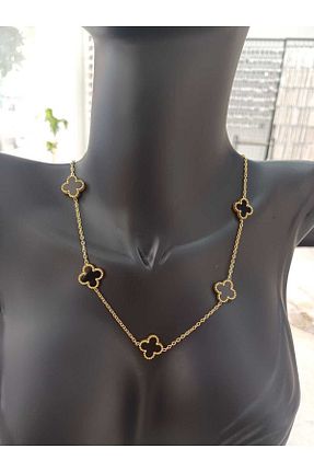 گردنبند استیل ( فولاد ) طلائی زنانه استیل ضد زنگ magoo - کد 848486716
