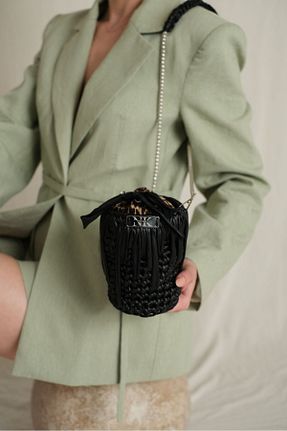کیف دوشی مشکی زنانه چرم مصنوعی NK FANCYBAG - کد 835780060