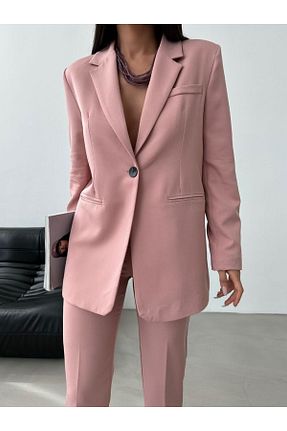 ست بالاتنه و پائین تنه صورتی زنانه بافتنی Moda İkra - کد 853416218