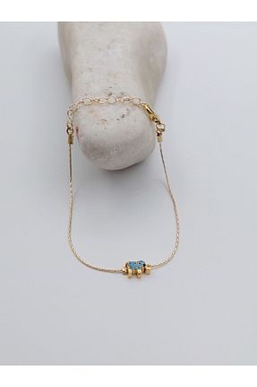 دستبند جواهر طلائی زنانه سنگ طبیعی takitokaciniz - کد 739158049
