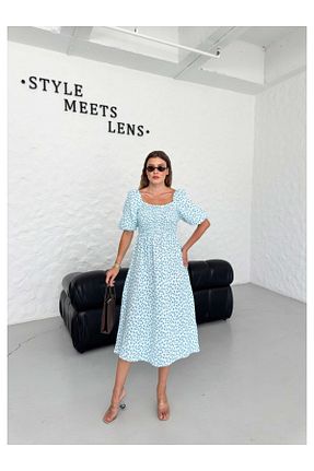 لباس آبی زنانه بافتنی Elif Özbey Butik - کد 839037028