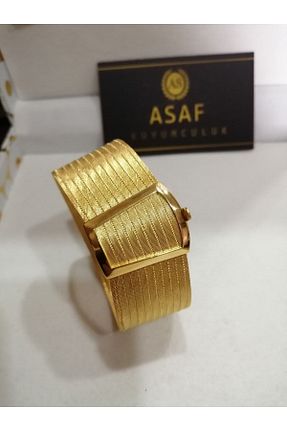 دستبند نقره طلائی زنانه 925 عیار asaf kuyumculuk - کد 300268454