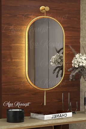 آینه طلائی فلزی AGA KONSEPT - کد 853198565