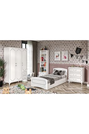 ست اتاق نوجوان سفید MDF KZNMOB HOME - کد 853473778